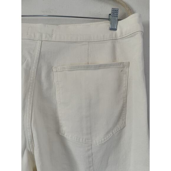 NWT Madewell Emmett Wide Leg Cropped Welt Pocket White Jeans Size 33 - Picture 10 of 12